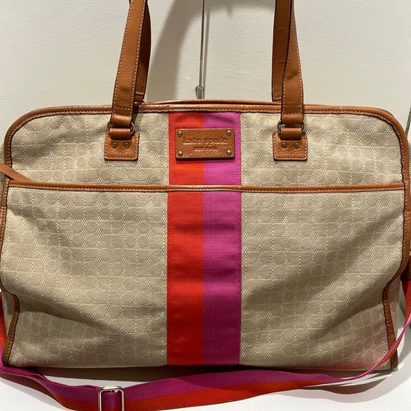 kate spade Bags Kate Spade New York Classic Tan Fabric Leather